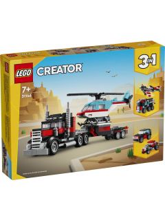 31146 FLATBED TRUCK WITH HELICOPTER