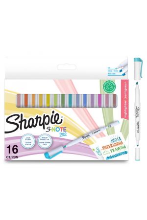 SHARPIE S-NOTE DUO TWIN TIP BLISTER 16TMX