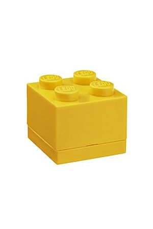 ΚΟΥΤΙ ΑΠΟΘΗΚΕΥΣΗΣ LEGO ΤΕΤΡΑΓΩΝΟ MINI ΚΙΤΡΙΝΟ  4,5x4,5x4,2 cm- 40111732   