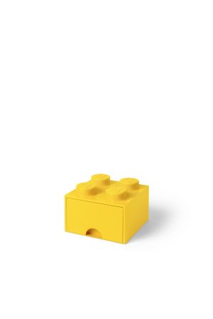 ΚΟΥΤΙ ΑΠΟΘΗΚΕΥΣΗΣ LEGO ΤΕΤΡΑΓΩΝΟ ΚΙΤΡΙΝΟ ΣΥΡΤΑΡΩΤΟ 25x25x18cm- 40051732   