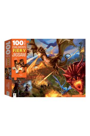 TOUCH AND FEEL: DRAGONS FIERY 100 PIECE JIGSAW