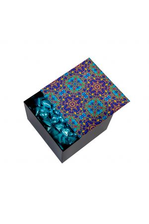 VINTAGE BLUE BOX 20x20x15cm PLEXIGLASS