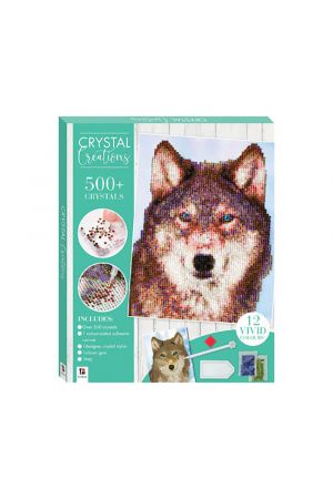 MINI CRYSTAL CREATIONS CANVAS: WOLF IN SNOW