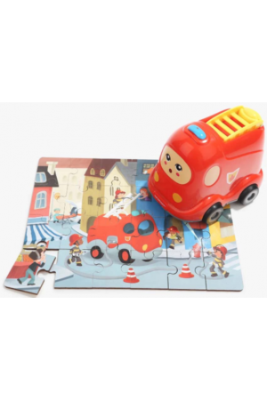 WOODEN PUZZLES IN FIRE TRUCK
