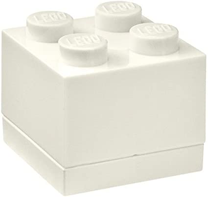 ΚΟΥΤΙ ΑΠΟΘΗΚΕΥΣΗΣ LEGO ΤΕΤΡΑΓΩΝΟ MINI ΑΣΠΡΟ 4,5x4,5x4,2 cm- 40111735