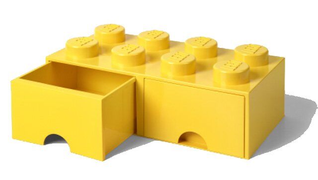 ΚΟΥΤΙ ΑΠΟΘΗΚΕΥΣΗΣ LEGO ΟΡΘΟΓΩΝΙΟ ΚΙΤΡΙΝΟ ΣΥΡΤΑΡΩΤΟ 50x25x17cm - 40061732