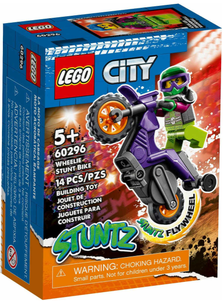 LEGO CITY STUNTZ WHEELIE STUNT BIKE (60296)